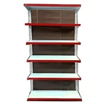 Premium Quality Wall Mounted 6 Shelves Slotted Channel & Adjustable Display Rack For Multipurpose Uses