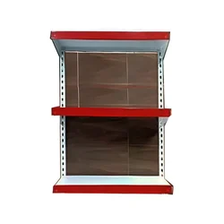 Premium Wall Mounted 3-Shelf Adjustable Display Rack with Slotted Channel(Pack-1)