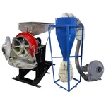 Mill Power 10 HP Double Stage Flour Mill/Pulverizer Machine with Blower, 100 Kg/hr Capacity