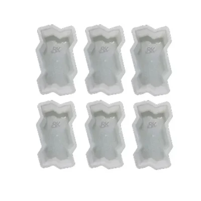 RK Zigzag Shape 80 mm Plastic Paver Block Mould (Pack Of 6)