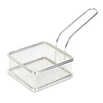 French Fries Mini Rectangular Shape Serving Basket with SS Body