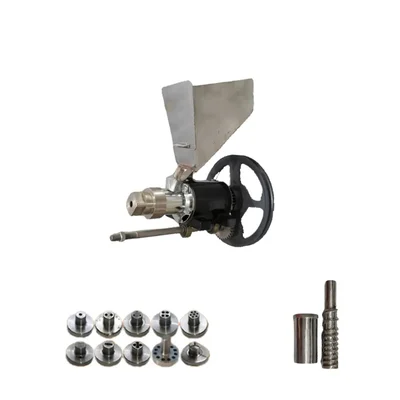 Vinayak Machines Rice Corn Puffed Snack Extruder Machine with Barrel Screw & 10 Type Shape Mold, Without Motor and Stand