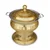 Premium Quality Round PVC Coated Golden Chafing Dish with Lid, 7.5 Liter Capacity