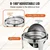 Premium Quality Round Food Warmer With Fuel Holders and Steel Lid, 6 Litre Capacity