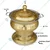 Premium Quality Round PVC Coated Golden Chafing Dish with Lid, 7.5 Liter Capacity