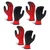RPES Pair of 3 Heavy Duty Safety Gloves, Red Black Synthetic Latex Palm Coated, Cut-Resistant, Multipurpose, Washable