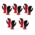 RPES Pair of 5 Heavy Duty Safety Gloves, Red Black Synthetic Latex Palm Coated, Cut-Resistant, Multipurpose, Washable