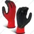 RPES Pair of 5 Heavy Duty Safety Gloves, Red Black Synthetic Latex Palm Coated, Cut-Resistant, Multipurpose, Washable
