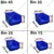 Avsar 10 pcs FPO Storage Bin 5 to 45 - Blue Colour - 2 Pc Each Size For Multipurpose Uses