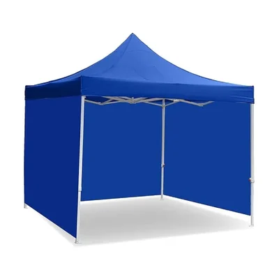 SIGNISTICS  Foldable Gazebo Tent With 3 Side Cover  6*6 Feet | Pop-Up For Outdoor Garden(Color-Blue)