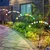 GIGAWATTS MultiColour Automatic 4 Pcs Firefly 8 LED Solar Garden Light Waterproof Festival Decoration Lamp for Outdoor