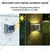 GIGAWATTS 6 LED Solar Wall Light Energy Efficient Stainless Steel Sconce for Courtyard, Garden, Corridor (Pack of 4)