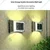 GIGAWATTS 6 LED Solar Wall Light Energy Efficient Stainless Steel Sconce for Courtyard, Garden, Corridor (Pack of 4)
