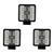 Gramstrong Republic Square 48 White LED 12V Mercury Fog Light For Car, Truck, Jeep & Motorcycle (Pack of 3)