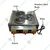 Commercial Stainless Steel Electric Hot Plate with 3 Heating Coils of 2000 Watt