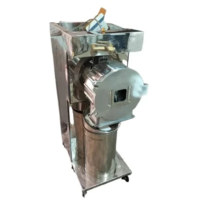 SS Semi-Automatic Double Chamber Flour Mill/ Pulverizer Machine with Single Phase 5HP Motor
