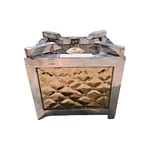 Gold Plated Stainless Steel  22 x 22 x 14 Inch Leak Proof Gas Operated Single Burner With Pipe Fitted