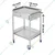 Vinayak Machines Stainless Steel Utility Cart with 2 Shelves 1 Drawer with Wheels Kitchen Cart Utility Services