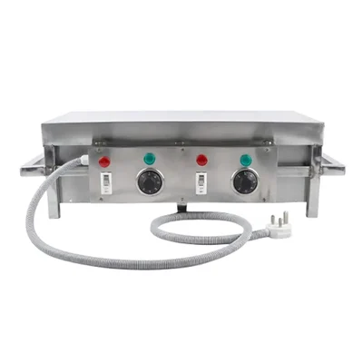 High Efficiency Tabletop 3KW Electric 15 x 39 x 10 Inch High Efficient Dosa Bhatti For Food Carts