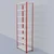 Alija 84 x 29 x 15 Inch 8 Shelves Multipurpose Storage Rack With Accessories ( Colour- Red & Ivory )(Gauge-22 Gauge)