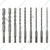Wadfow 9 Pcs SDS-Plus Hammer Drill Bits Set (WHD6509)