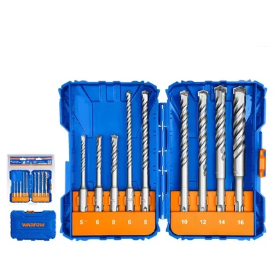 Wadfow 9 Pcs SDS-Plus Hammer Drill Bits Set (WHD6509)