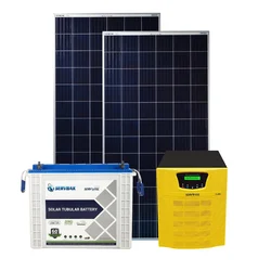 Servotech Solar 1kW MPPT Inverter with Battery, 550W Mono Panel (2 Year, 5 Years Battery, 25 Years Performance Warranty)