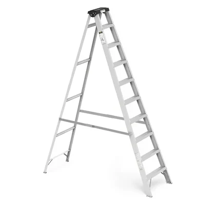 Youngman 9 Steps Aluminum Single-Side Self-Supporting Ladder Including Tool Storage Platform at The Top