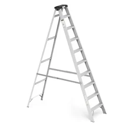 Youngman 9 Steps Aluminum Single-Side Self-Supporting Ladder Including Tool Storage Platform at The Top