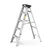 Youngman 4 Steps Aluminum Single-Side Self-Supporting Ladder Including Tool Storage Platform at The Top