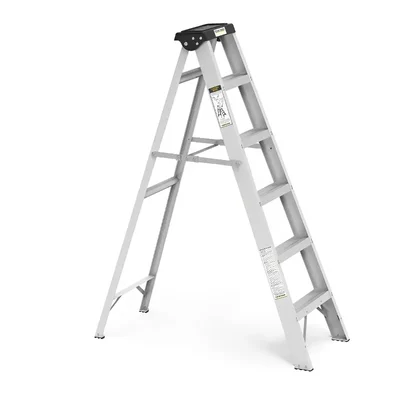 Youngman 5 Steps Aluminum Single-Side Self-Supporting Ladder Including Tool Storage Platform at The Top