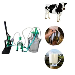Single Bucket Hand Operated 15L Milking Machine, 30 LPH Milking Capacity