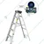 Youngman 4 Steps Aluminum Single-Side Self-Supporting Ladder Including Tool Storage Platform at The Top