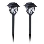 GIGAWATTS Solar Crystal Lawn Light Garden Landscape Lighting Sun Powered Lanterns for Garden, Pathway, Driveway(Pack of 2)