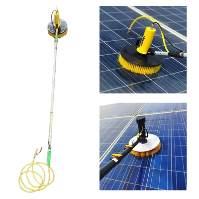 Zoom Solar Motorized Solar Panel Wet Cleaning Brush With 4 Mtr Telescopic Pole With Battery