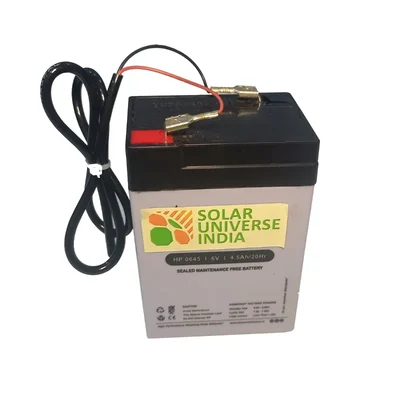 Solar Universe India, 6V-4.5AH SMF Battery with wire