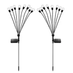 GIGAWATTS GW-302WW Solar Firefly Light with 3V Panel 600mAh Battery BIS Approved for Garden Lawn Patio Pathway (Pack of 2)