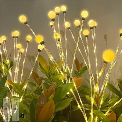 GIGAWATTS GW-504 8 LED Solar Firefly Light with 2V Panel 600mAh Ni-MH Battery for Garden Lawn Pathway, Yard, Deck, Patio