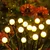 GIGAWATTS White Colour 4 Pcs Firefly 8 LED Solar Garden Light Automatic Waterproof Festival Decoration Lamp for Outdoor