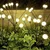GIGAWATTS White Colour 4 Pcs Firefly 8 LED Solar Garden Light Automatic Waterproof Festival Decoration Lamp for Outdoor