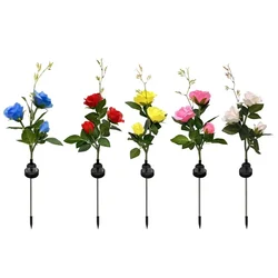 GIGAWATTS Solar Rose Lights BIS Approved 2V Panel Outdoor Flower Stake Lamp for Patio, Yard, Pathway (Pack of 1,RGB)