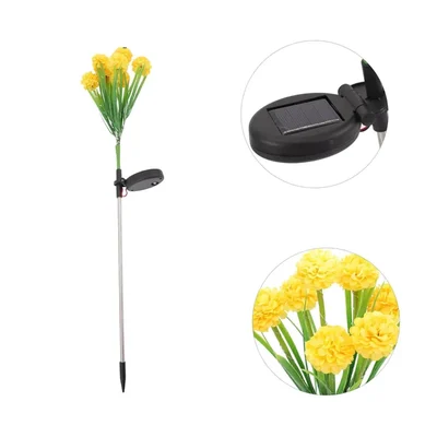 GIGAWATTS GW-921 42 LED Solar Carnation Flower Light 600mAh Battery BIS Approved with 2V Panel for Patio, Lawn, Pathway