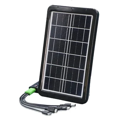 Gramstrong Republic Cheetah Solar Mobile Charger With 9V 15W Solar Panel & Multicharging Cable