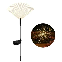GIGAWATTS Outdoor 90 LEDs Solar Firework Light 2 Lightning Modes Resistant Garden String Lights for Party, Lawn, Yard 