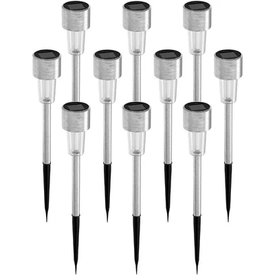 GIGAWATTS Solar Pathway Light Outdoor Landscape Lighting Decorative Driveway Spotlights for Pathways & Garden (Pack of 10)