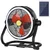 GIGAWATTS HYD-SF708 20W Solar Powered Table Fan with LED Lantern 12” Portable Quiet & High Power Air Delivery (Black)