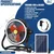 GIGAWATTS HYD-SF708 20W Solar Powered Table Fan with LED Lantern 12” Portable Quiet & High Power Air Delivery (Black)