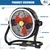 GIGAWATTS HYD-SF708 20W Solar Powered Table Fan with LED Lantern 12” Portable Quiet & High Power Air Delivery (Black)