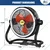 GIGAWATTS HYD-SF708 20W Solar Powered Table Fan with LED Lantern 12” Portable Quiet & High Power Air Delivery (Black)