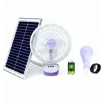 Alfalite Breeza 16 Inch Solar Rechargeable Fan With 10w Solar Panel and Inbuilt 12v Battery